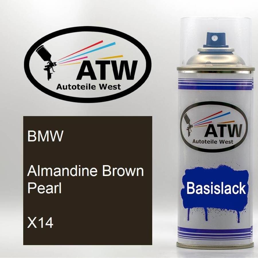 BMW, Almandine Brown Pearl, X14: 400ml Sprühdose, von ATW Autoteile West.